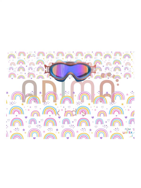 MÁSCARA INFANTIL ROSA TURBANTE ARCO IRIS FUN WATER