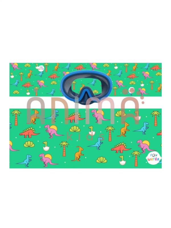 MÁSCARA JUNIOR AZUL OSCURO TURBANTE DINOS FUN WATER