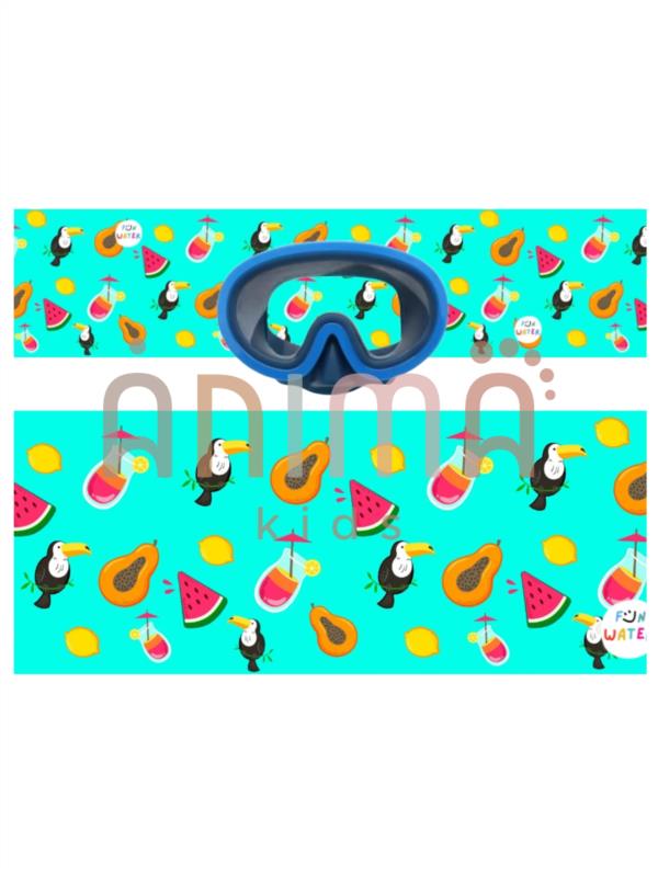 MÁSCARA JUNIOR AZUL OSCURO TURBANTE TUCÁN FUN WATER