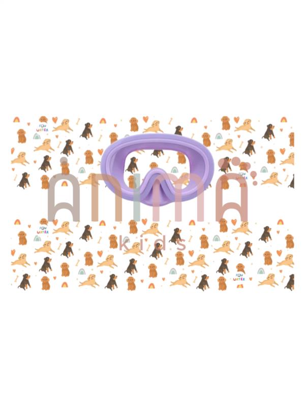 MÁSCARA JUNIOR MORADA TURBANTE PERRITOS FUN WATER