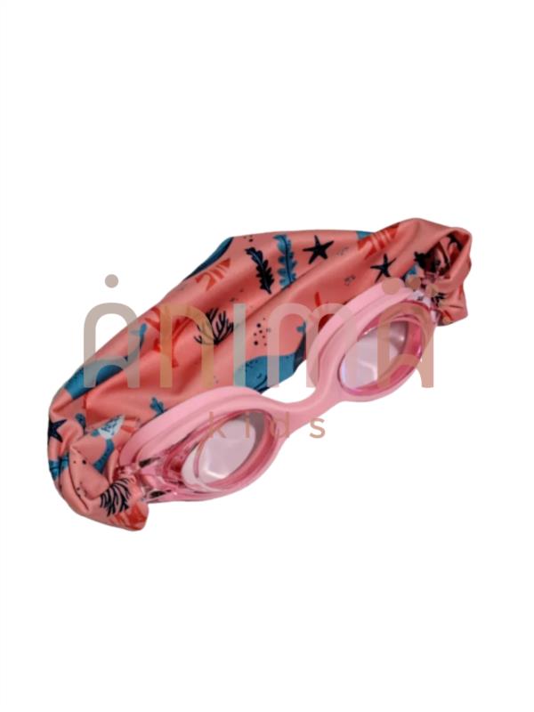 GAFAS INFANTILES ROSAS TURBANTE BALLENAS FUN WATER