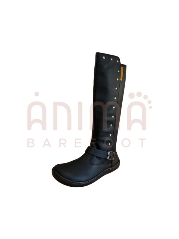 BOTA CAÑA ALTA SALVAJE NEGRO TACHUELAS FLEXI NENS ADULTO