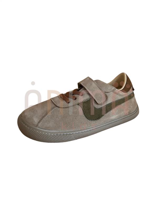 DEPORTIVA SUEDE PLOMO TOPO Y VERDE SERRAJE VUL•LADI INFANTIL