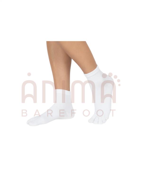 CALCETINES 5 DEDOS MEDIA CAÑA BLANCOS ROOTS ADULTO