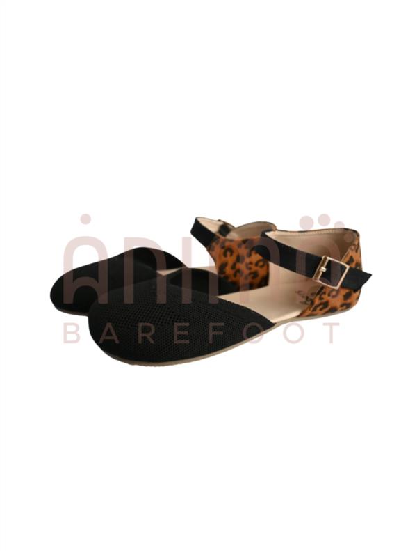SANDALIA LIVANA LEOPARDO NEGRA ROOTS ADULTO